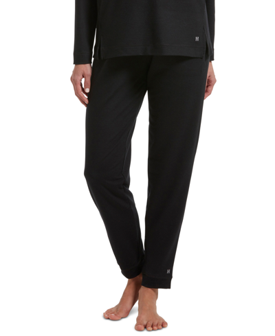 Hue Super-soft French Terry Cuffed Lounge Pants In Black