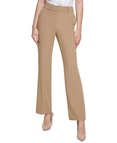 Shop Tommy Hilfiger Women's Sutton Bootcut Trousers In Tobacco