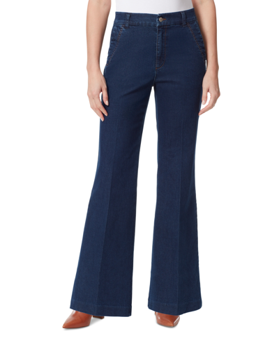 Shop Gloria Vanderbilt X Christian Siriano High-rise Wide-leg Denim Trousers In Lara Wash