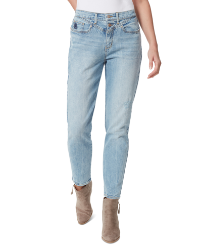 Shop Gloria Vanderbilt X Christian Siriano Vintage Straight-leg High-rise Jeans In Tulsa Wash