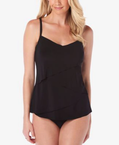 Magicsuit Chloe Tiered Tankini Top Women's Swimsuit In Black