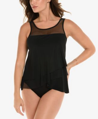 Shop Miraclesuit Illusionists Mirage Tankini Top Bottoms In Black
