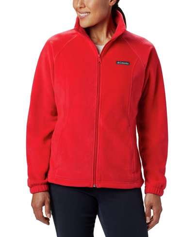 Shop Columbia Plus Size Benton Springs Fleece Jacket In Red Lily