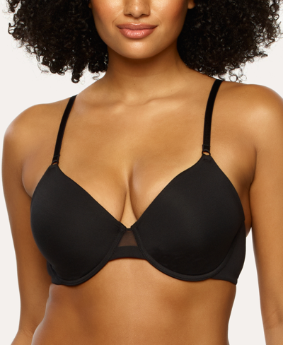 Shop Felina Women's So Smooth Modal Everyday Demi T-shirt Bra In Black