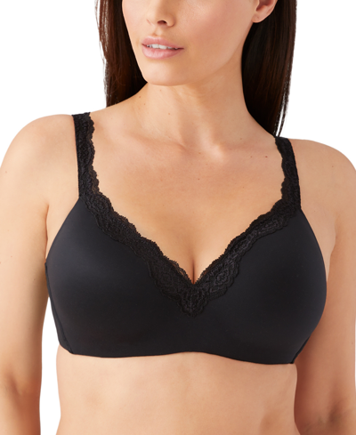 Shop Wacoal Women's Softly Styled Wirefree Contour T-shirt Bra 856301 In Black