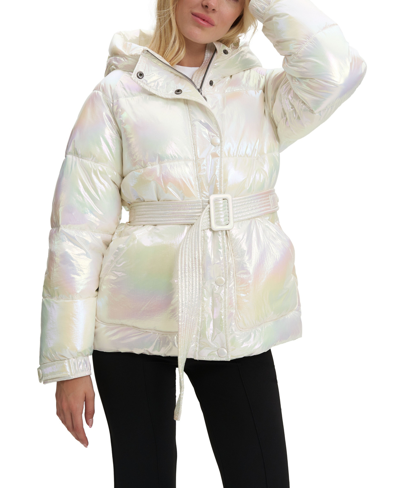 Noize Women's Mid Length Belted Puffer Coat In Nocolor | ModeSens