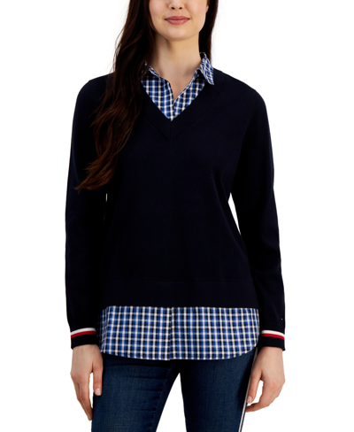 Tommy hilfiger layered deals look sweater