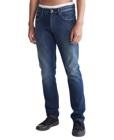 Shop Calvin Klein Men's Slim-fit Jeans In Rugby Dark Indigo