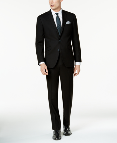 Shop Kenneth Cole Reaction Men's Ready Flex Slim-fit Suit In Black