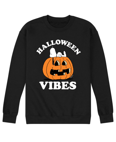 Airwaves Men's Peanuts Halloween Vibes Fleece T-shirt In Black