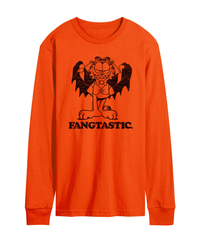 Shop Airwaves Men's Garfield Fangtastic Long Sleeve T-shirt In Orange