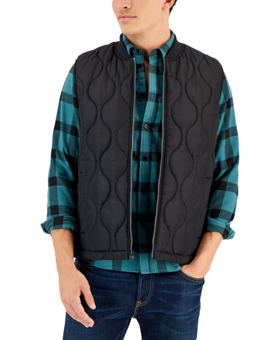 Shop Hawke & Co. Men's Onion Quilted Vest In Black