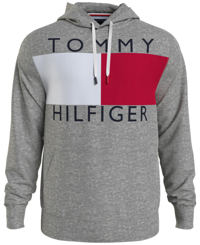 Tommy Hilfiger Men's Big & Tall Quinn Drawstring Hoodie Sweatshirt In Grey