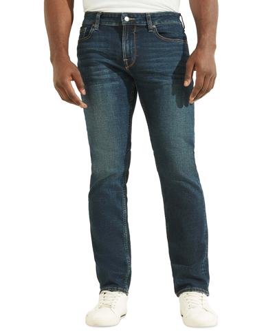 Shop Guess Men's Eco Slim Straight Fit Jeans In Blue Guitar