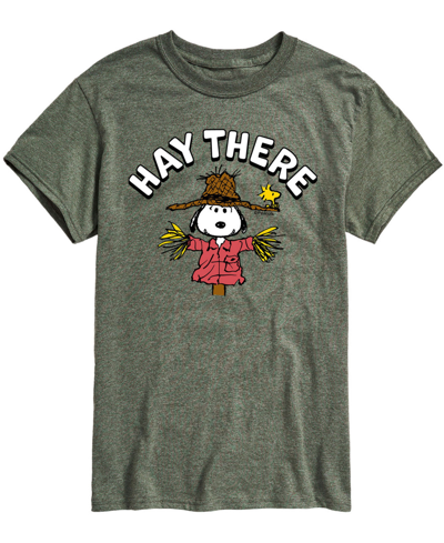 Shop Airwaves Men's Peanuts Hay There T-shirt In Green