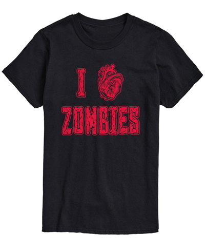 Shop Airwaves Men's I Love Zombies Classic Fit T-shirt In Black