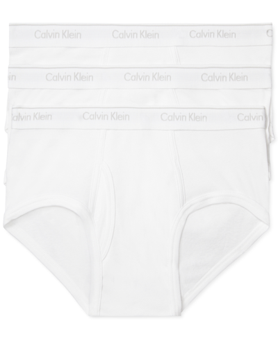 Shop Calvin Klein Men's Cotton Classics Briefs, 3-pack In White