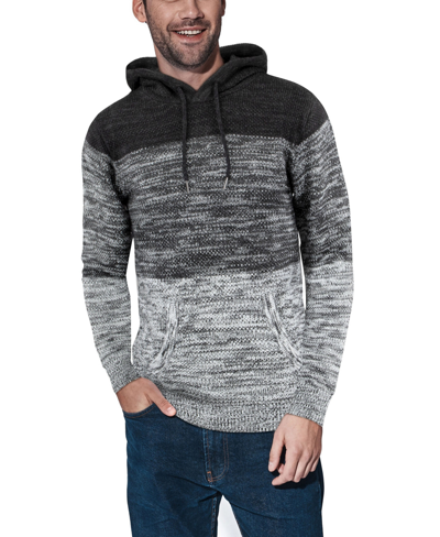 X-RAY MEN'S COLOR BLOCKED HOODED SWEATER 