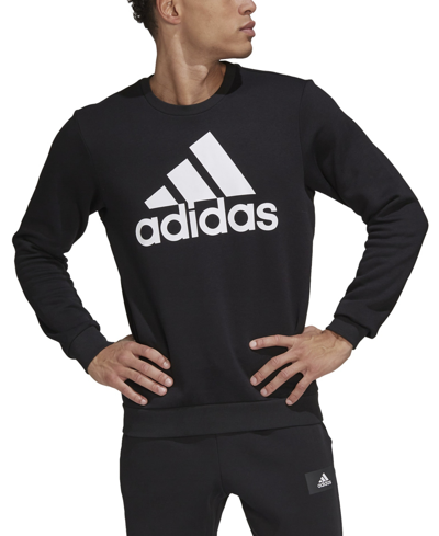 Shop Adidas Originals Adidas Men's 3s Logo Sweatshirt In Black/wht