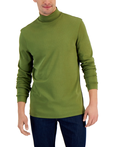 Shop Club Room Men's Solid Mock Neck Shirt, Created For Macy's In Pine Brook