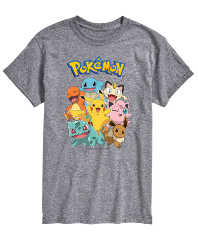 Shop Airwaves Men's Pokemon Characters Graphic T-shirt In Gray