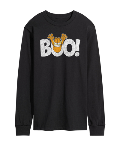 Shop Airwaves Men's Garfield Boo Long Sleeve T-shirt In Black