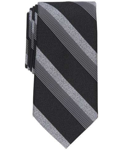 Shop Perry Ellis Men's Hays Stripe Tie In Black