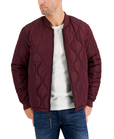 Shop Hawke & Co. Men's Onion Quilted Jacket In Burgundy