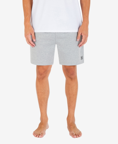 Shop Hurley Men's Icon Boxed Sweat Shorts In Dark Heather Gray