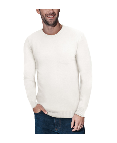 Shop X-ray Men's Basic Crewneck Pullover Midweight Sweater In Off White