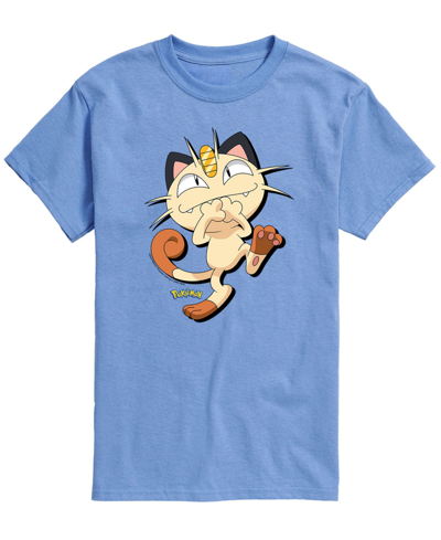 Shop Airwaves Men's Pokemon Meowth Graphic T-shirt In Blue