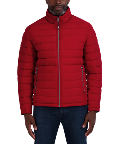 Shop Nautica Men's Reversible Quilted Jacket In Red