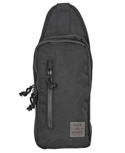 Shop Save The Ocean Men's Ballistic Sling Backpacks Messengers In Black