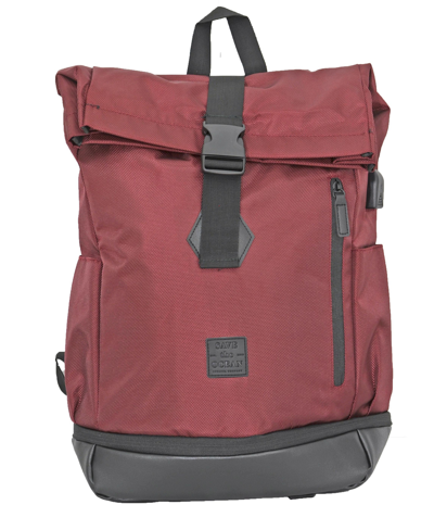 Shop Save The Ocean Men's Ballistic Expandable Backpack In Burgundy