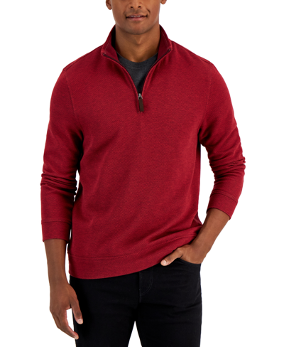 Club Room Men's Quarter-zip Merino Wool Blend Sweater, Created For