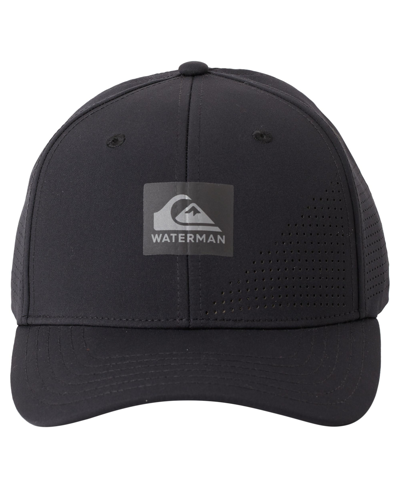 Shop Quiksilver Waterman Men's Perf Turf Snapback Hat In Black
