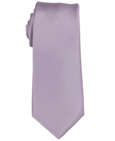 Shop Construct Men's Satin Solid Extra Long Tie In Lavender