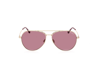Shop Tom Ford Eyewear Aviator Frame Sunglasses In Gold