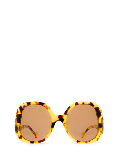 Shop Gucci Eyewear Oval Frame Sunglasses In Multi