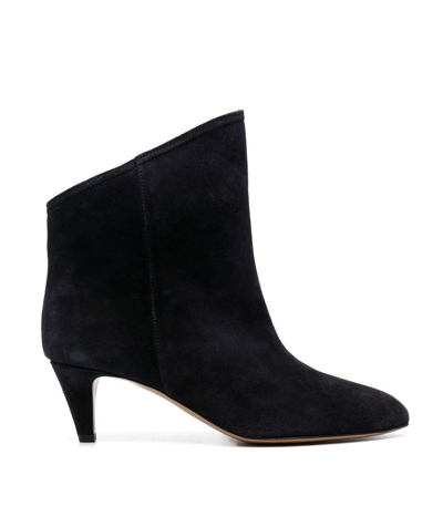 Shop Isabel Marant Dripi Suede Ankle Boots In Black