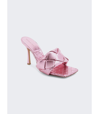 Shop Bottega Veneta Lido Mule Sandal In Azalea Pink