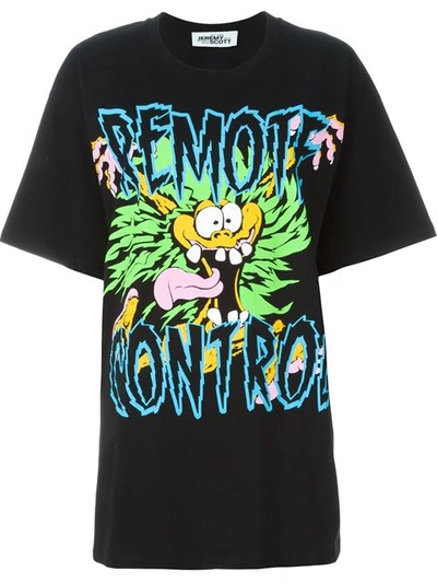 Jeremy Scott Remote Control Print T-shirt In Black