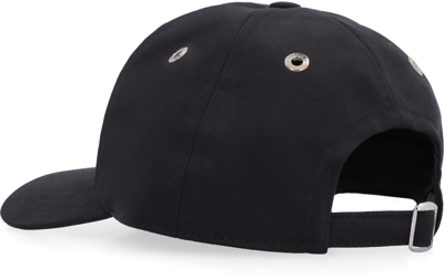 Shop Ami Alexandre Mattiussi Cotton Baseball Cap In Black