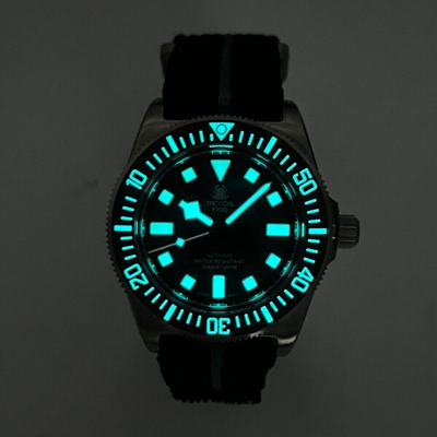 Pre-owned Tactical Frog Men Diver Watch Titanium Automatic Mechanical Wristwatch Luminous