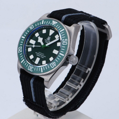 Pre-owned Tactical Frog Men Diver Watch Titanium Automatic Mechanical Wristwatch Luminous