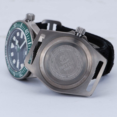 Pre-owned Tactical Frog Men Diver Watch Titanium Automatic Mechanical Wristwatch Luminous