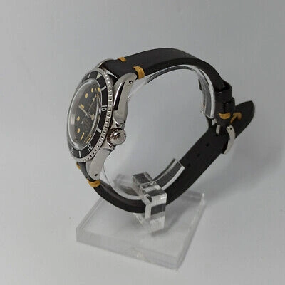Pre-owned Walter Mitt Royal Marine Steel Automatic Black Vintage Skin Men's Watch