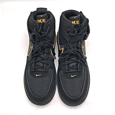 Pre-owned Nike Air Force 1 Boot Cordura Black Gold Men's Shoes Do6702-001 Men's Size 8