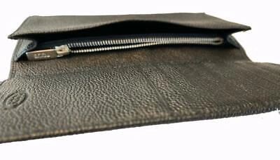 Pre-owned Tod's Men's Pebbled Black Leather Vertical Pocket Wallet Xamachb7300gf100v1