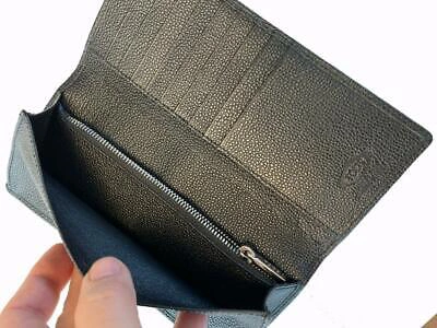 Pre-owned Tod's Men's Pebbled Black Leather Vertical Pocket Wallet Xamachb7300gf100v1